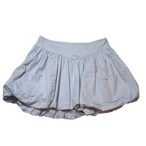 Altar'd‎ State Light Blue Bubble Hem Skirt Women's L Elastic Waist Pockets